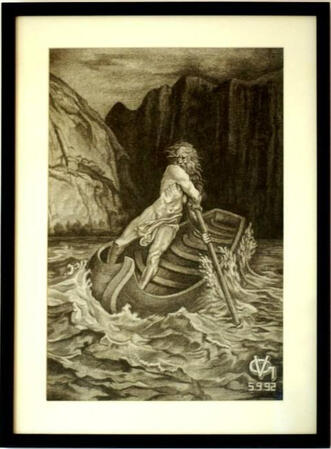 Old Man and the Sea (Charcoal, 1992) Old Man and the Sea (Charcoal, 1992)